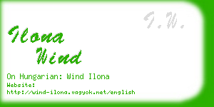 ilona wind business card